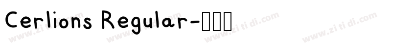Cerlions Regular字体转换